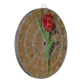 gele en rode tulp dartbord (Voorkant Links)