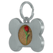 gele en rode tulp huisdieren naamplaatje (Voorkant Rechts)