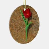 gele en rode tulp keramisch ornament (Rechts)