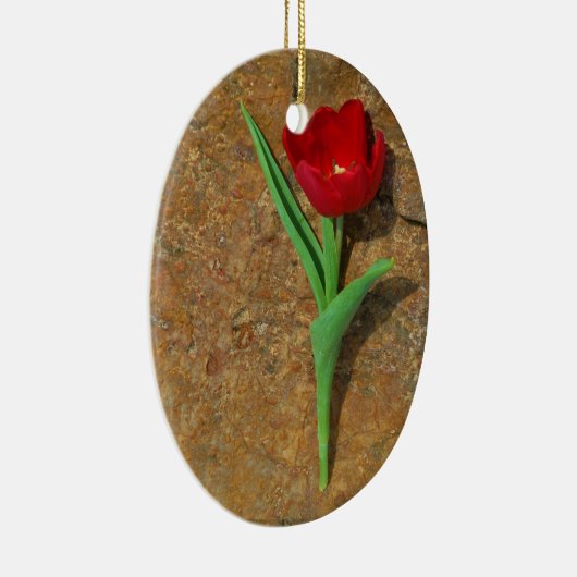 gele en rode tulp keramisch ornament (Rechts)