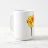 Gele en rode tulp koffiemok (Voorkant links)
