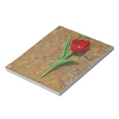 gele en rode tulp notitieblok (Linkerzijde)