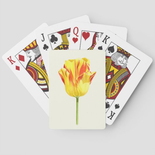 Gele en rode tulp pokerkaarten (Achterkant)