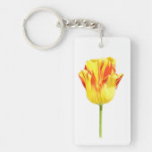 Gele en rode tulp sleutelhanger (Voorkant)