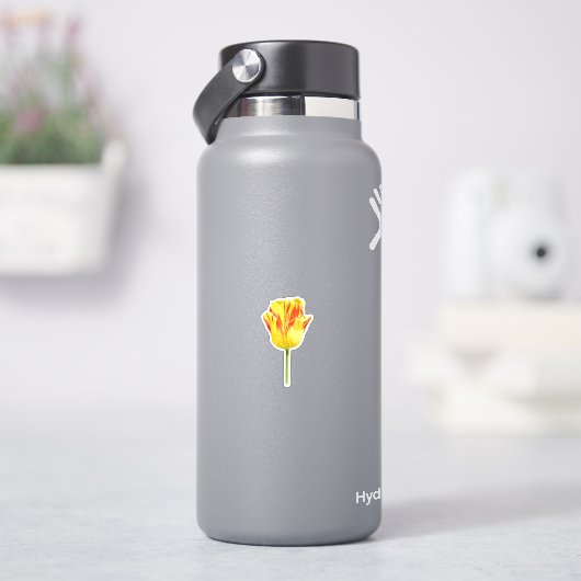 Gele en rode tulp sticker (HydroFlask)