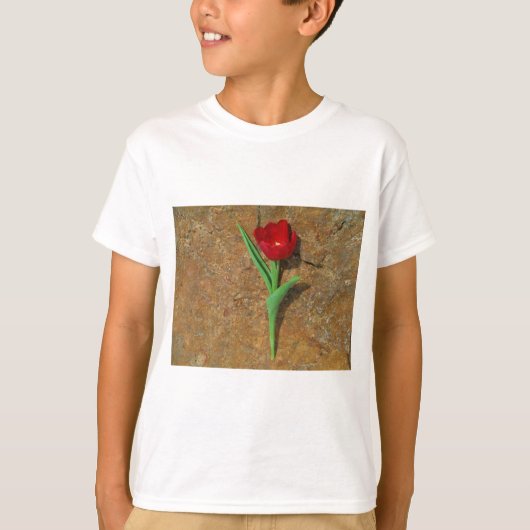 gele en rode tulp t-shirt (Voorkant)