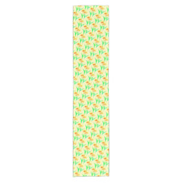 Gele en Rode Tulp Tafel Runner Korte Tafelloper