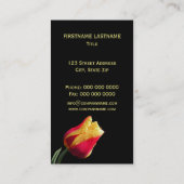 Gele en rode tulp visitekaartje (Achterkant)