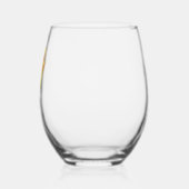 Gele en rode tulp wijnglas zonder voet (Rechts)