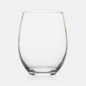 Gele en rode tulp wijnglas zonder voet (Links)