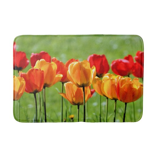 Gele en rode tulpen badmat (Voorkant)