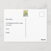 Gele en Rode Tulpen Briefkaart (Achterkant)