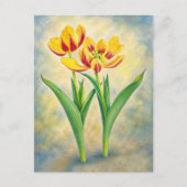Gele en Rode Tulpen Briefkaart (Voorkant)