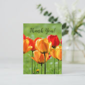 Gele en rode tulpen briefkaart (Staand voorkant)