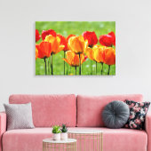 Gele en rode tulpen canvas afdruk (Insitu (Woonkamer))
