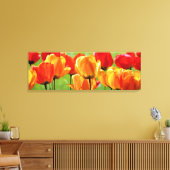 Gele en rode tulpen canvas afdruk (Insitu (Woonkamer))