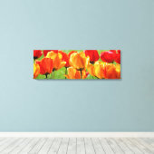 Gele en rode tulpen canvas afdruk (Insitu (Houten vloer))