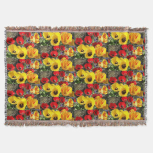Gele en rode tulpen deken
