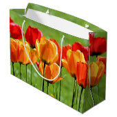 Gele en rode tulpen groot cadeauzakje (Achterkant Gekanteld)