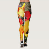 Gele en rode tulpen leggings (Achterkant)