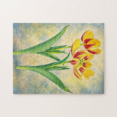 Gele en Rode Tulpen Legpuzzel (Horizontaal)