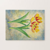 Gele en Rode Tulpen Legpuzzel (Horizontaal)