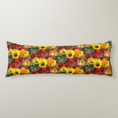 Gele en rode tulpen lichaamskussen (Voorkant)