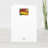 Gele en rode Tulpen op dagkaart Kaart (Achterkant)