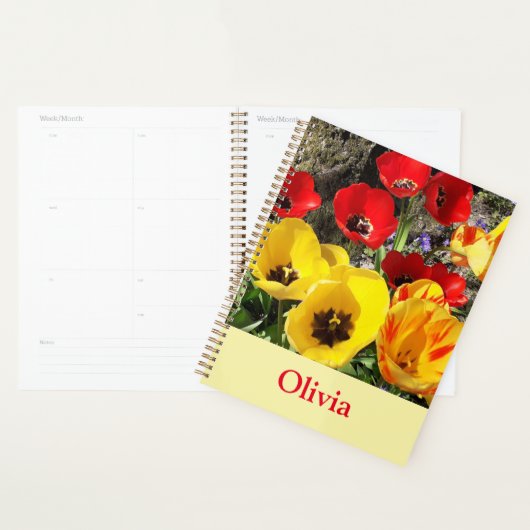 Gele en rode tulpen planner (Display)