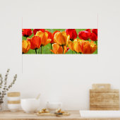 Gele en rode tulpen poster (Keuken)