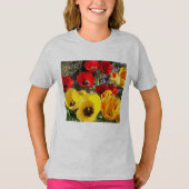 Gele en rode tulpen t-shirt (Voorkant)