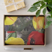 Gele en rode tulpen tissuepapier (Geschenk)