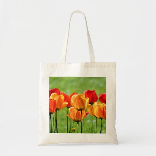 Gele en rode tulpen tote bag (Voorkant)