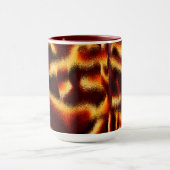 Gele en rode vlekken lijken wazig met defect mok (Midden)