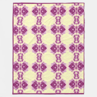 Gele en roze bloemige herhalende patroon fleece deken