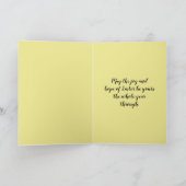 Gele en Roze Bloesem Bloesems Paaszegeningen Feestdagen Kaart (Binnen)