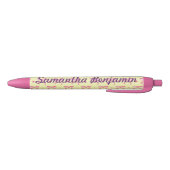 Gele en roze  bogen zwarte inkt pen (Bodem)