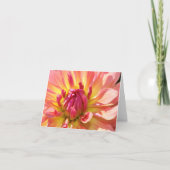 Gele en Roze Dahlia 4x6 notecard Kaart (Voorkant)