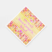 Gele en roze disco-cowgirlfranje servet (Hoek)