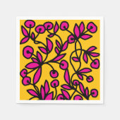 Gele en roze doodle servet (Voorkant)