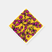 Gele en roze doodle servet (Hoek)