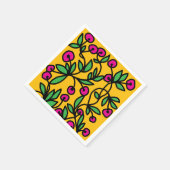 Gele en roze doodle servet (Hoek)