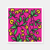 Gele en roze doodle servet (Voorkant)