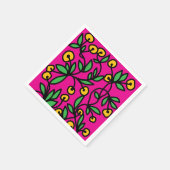 Gele en roze doodle servet (Hoek)