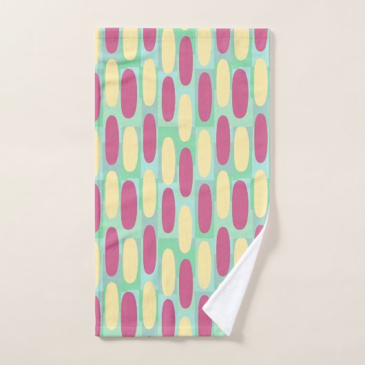 Gele en roze eicellen bad handdoek (Handdoek)