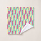 Gele en roze eicellen bad handdoek (Wasdoekje)