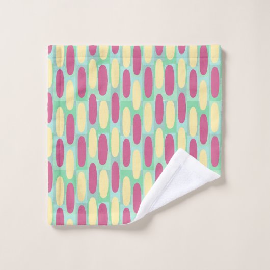 Gele en roze eicellen bad handdoek (Wasdoekje)