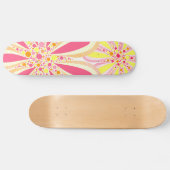 Gele en roze lente bloemen persoonlijk skateboard (Horizontaal)