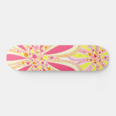 Gele en roze lente bloemen persoonlijk skateboard (Horizontaal)