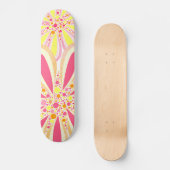 Gele en roze lente bloemen persoonlijk skateboard (Voorkant)